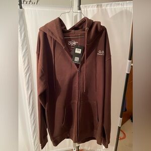 Men’s Brown G.O.A.T. Hoodie Jacket